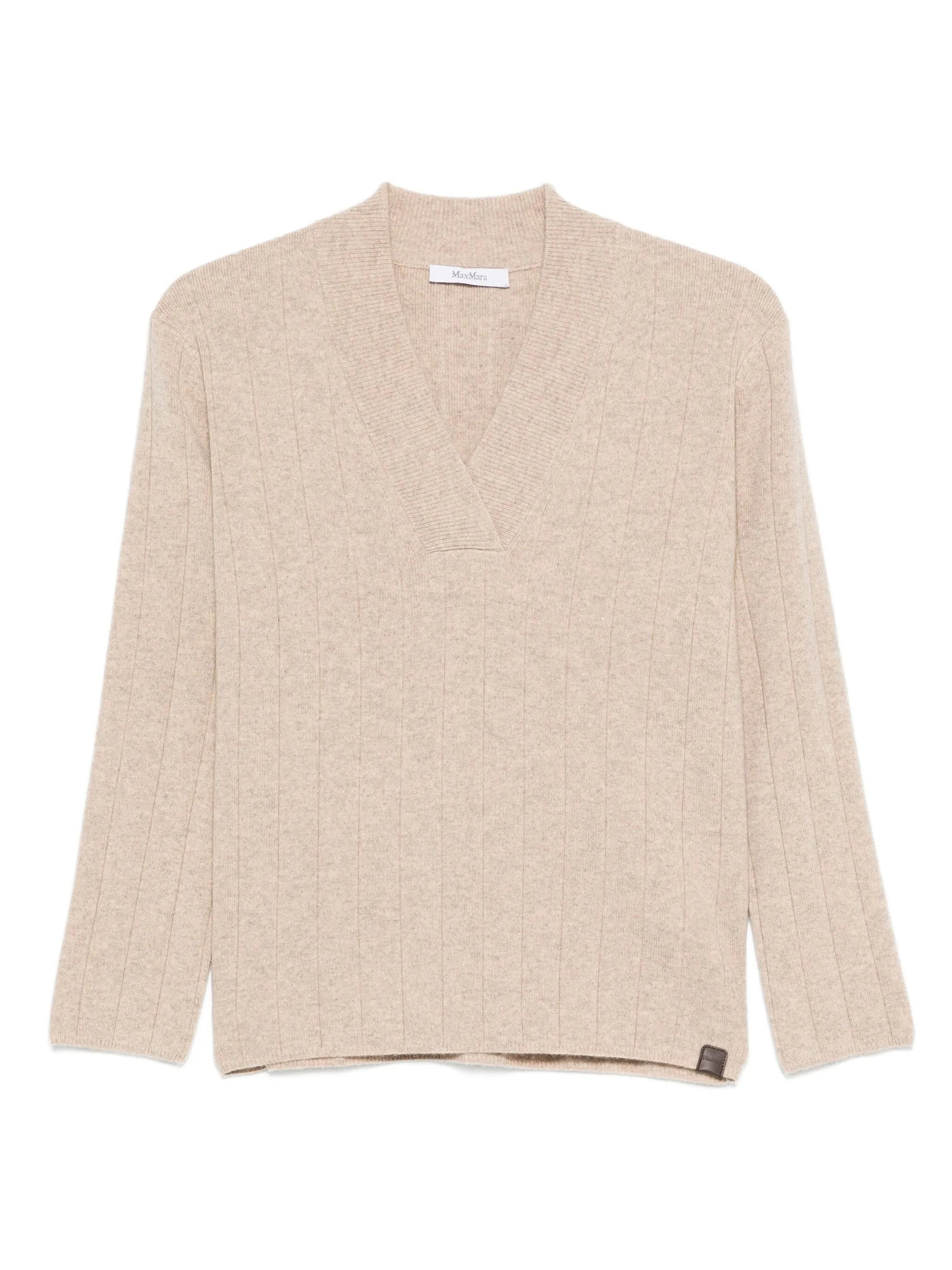 Max Mara Arten Ribbed V-neck Jumper - 1