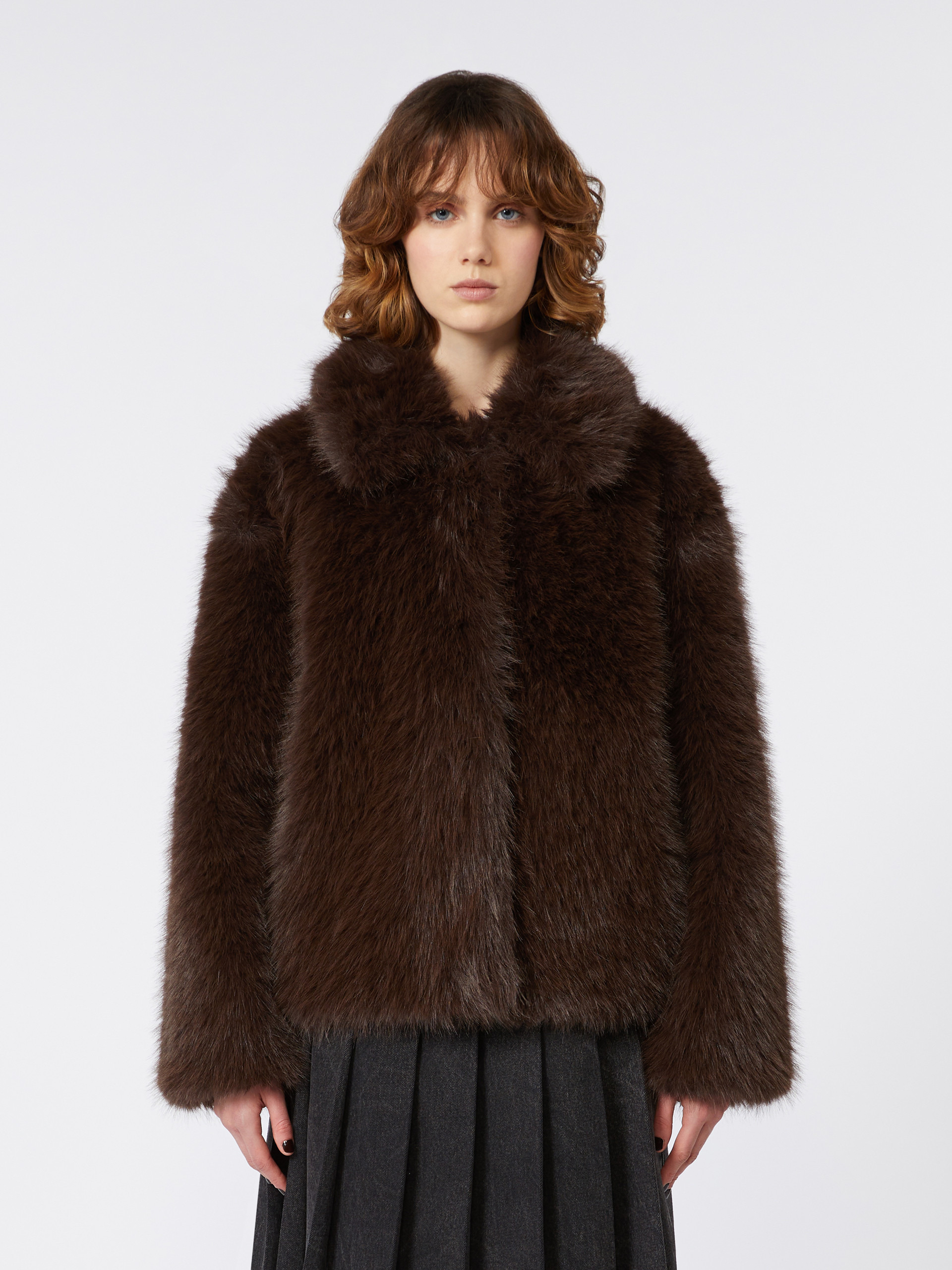 BRENTA1234 Soft-feel cropped jacket - 3