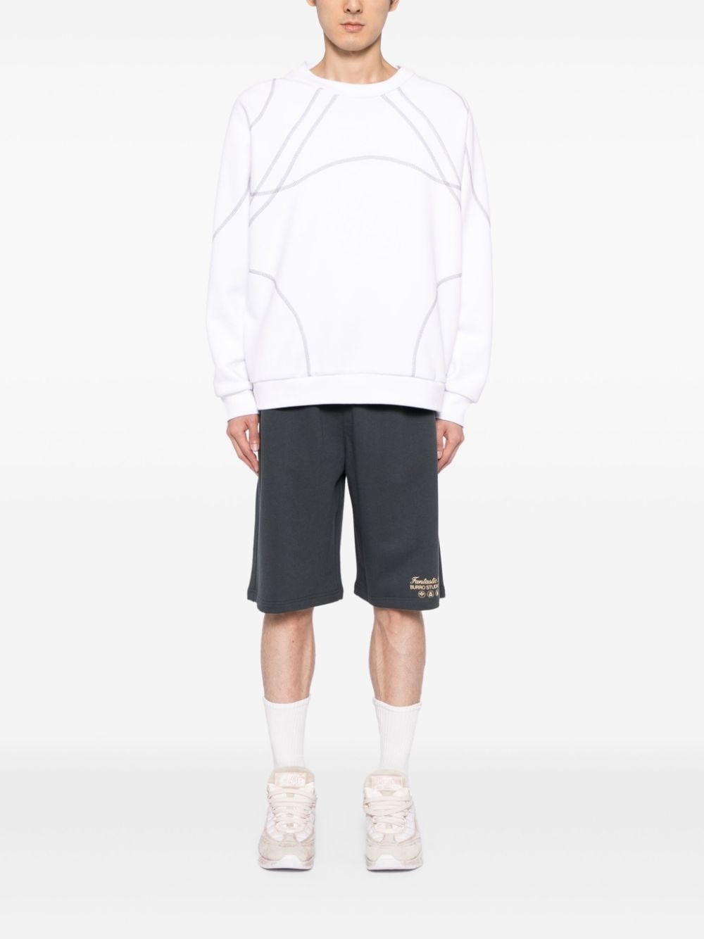 drawstring track shorts - 2