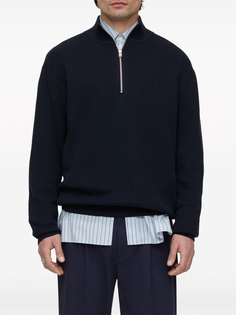 CLOSED half-zip ribbed-knit jumper outlook