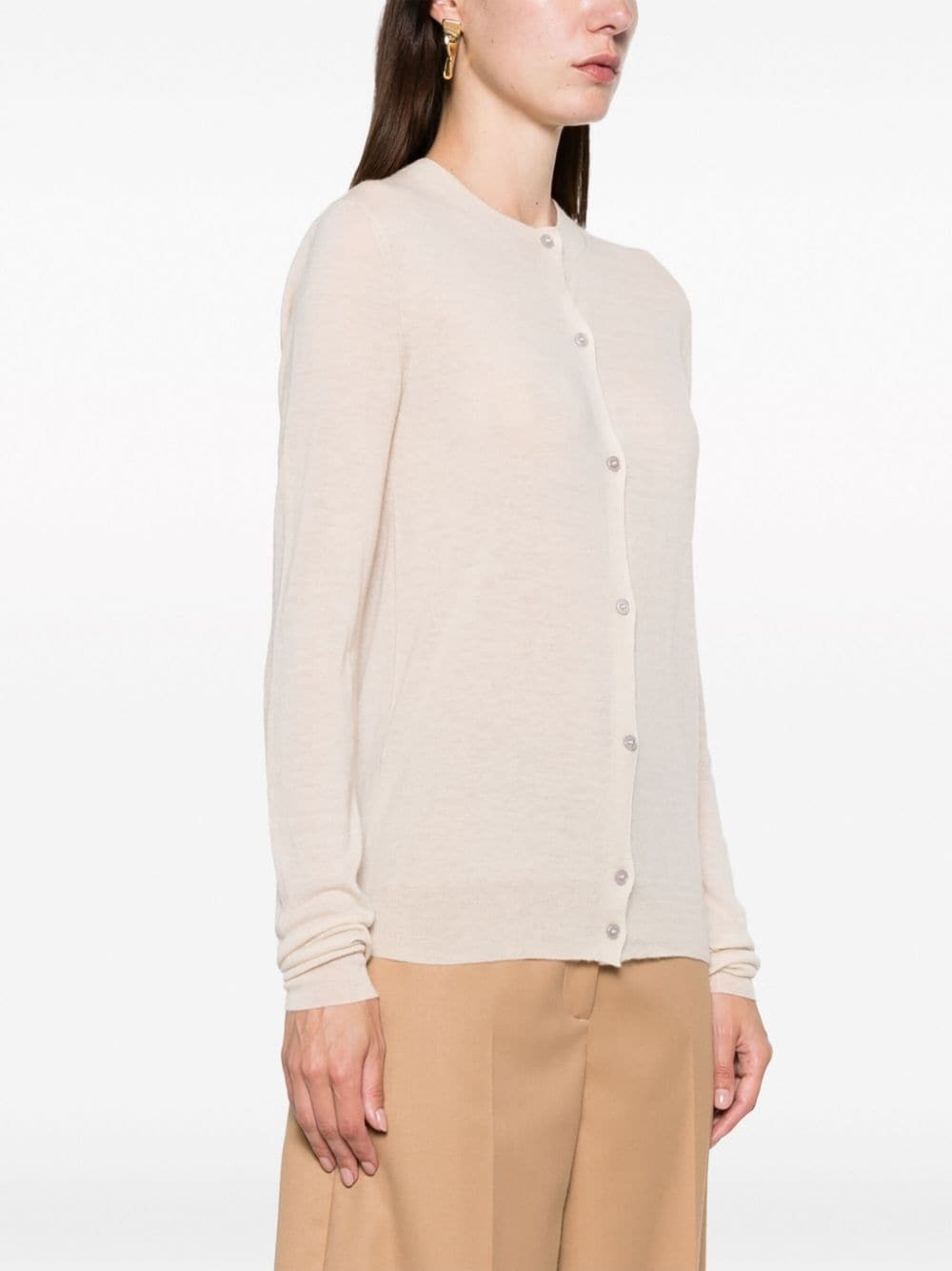 button-up cashmere cardigan - 3