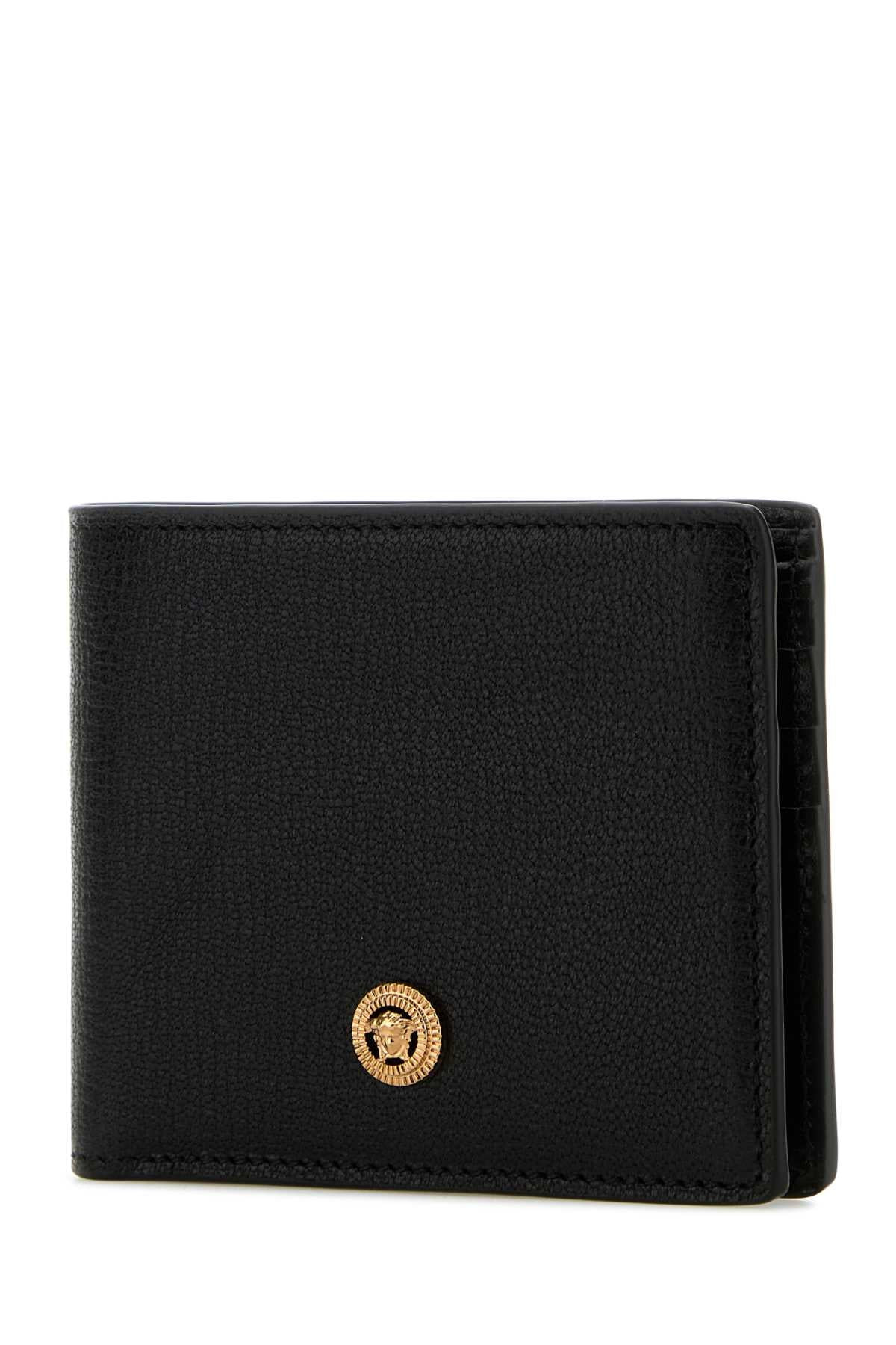 Versace Men Black Leather Wallet - 2