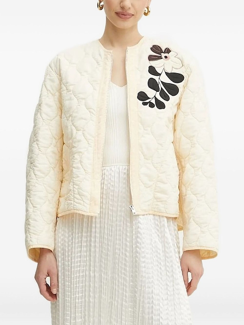 floral-embroidered bomber jacket 1
