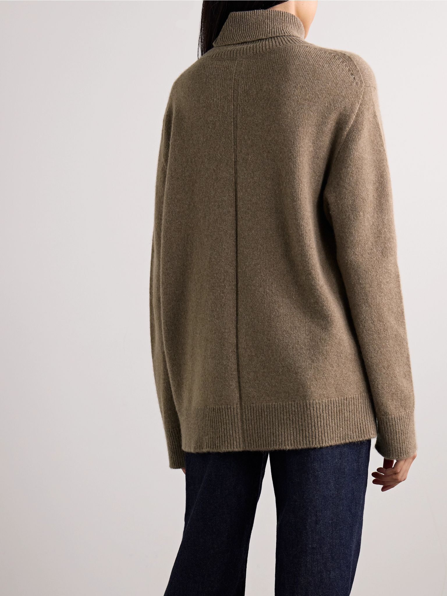 Hepny mélange cashmere turtleneck sweater Light brown - 4