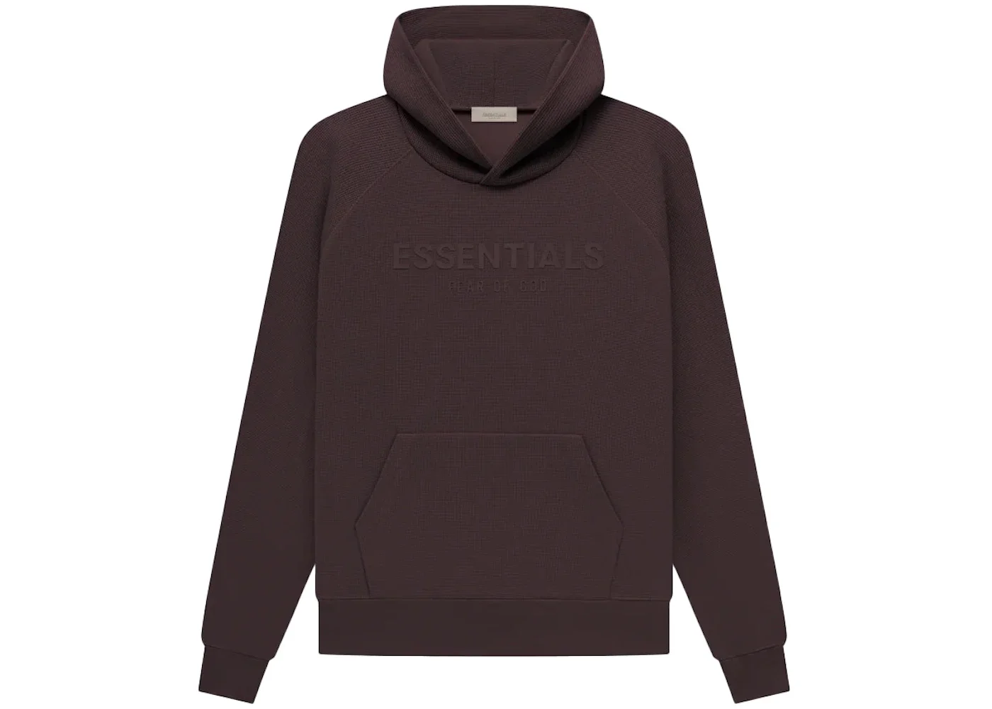 Fear of God Essentials Waffle Raglan Hoodie Plum - 1