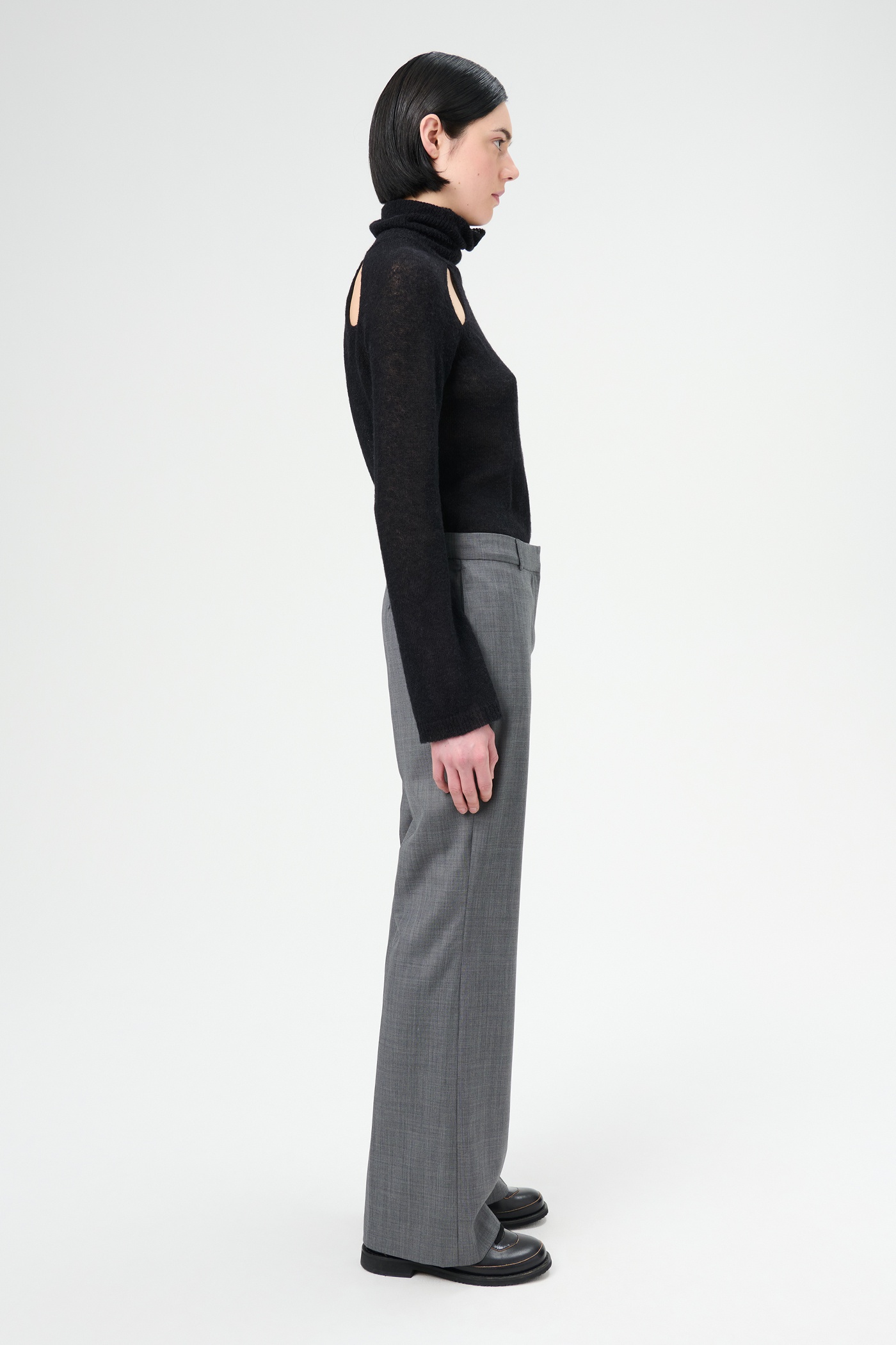 Hip Trouser Dark Grey Flow Wool - 3