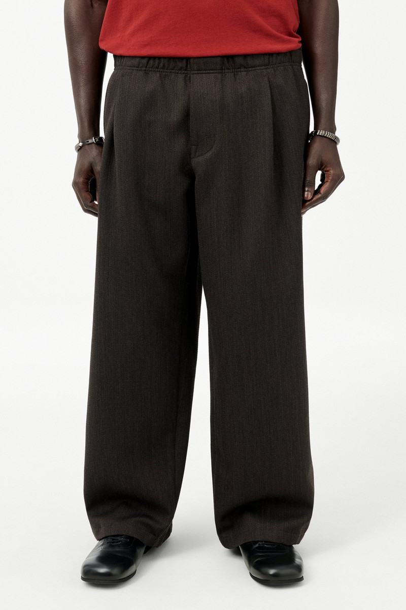 Leisure Trouser Havana Brown Chain Wool 3