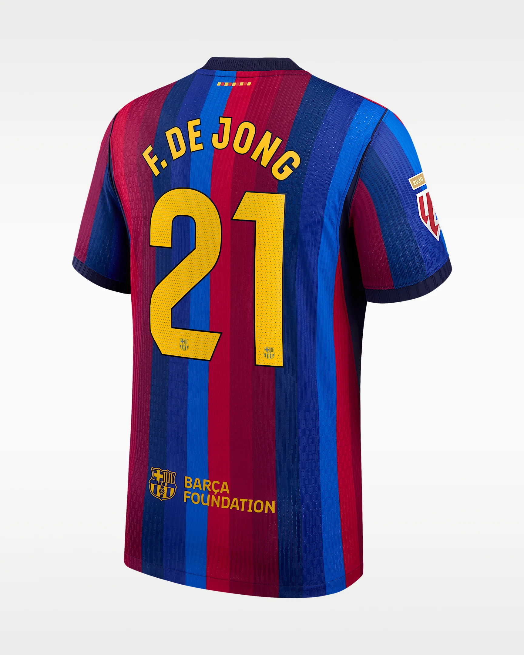 Frenkie de Jong FC Barcelona Match Home Men's Nike Aero-FIT Soccer Jersey - 1