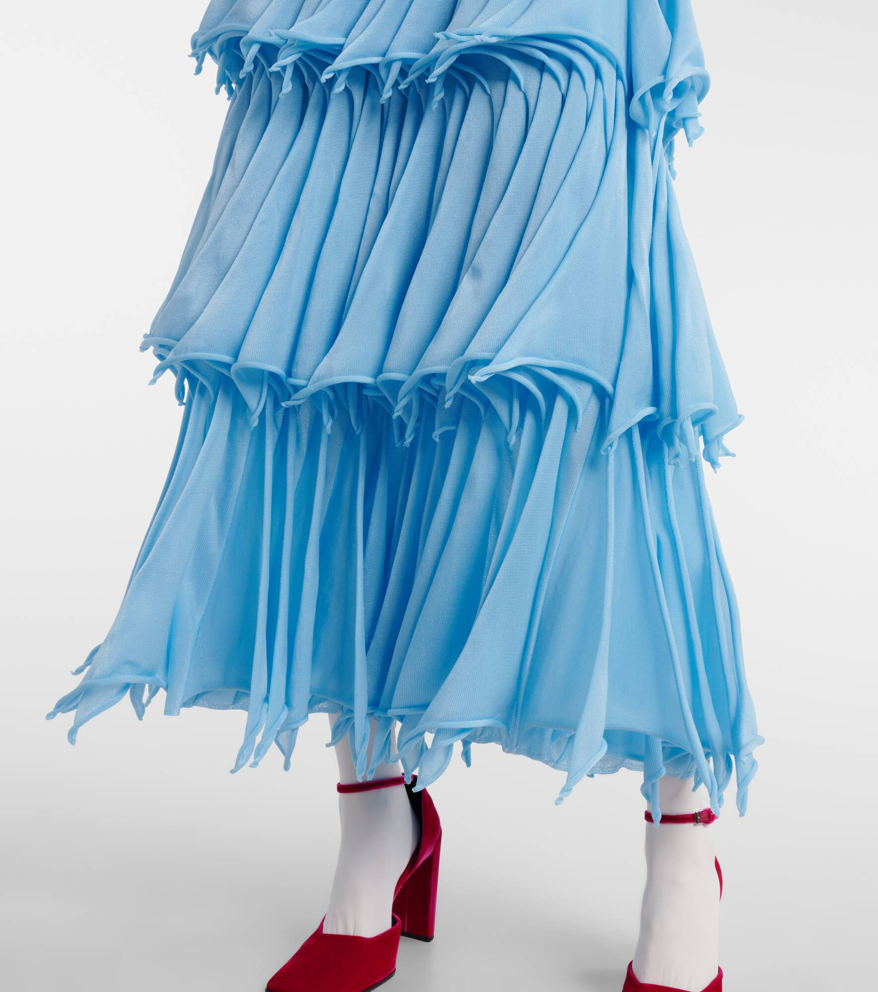 Pleated tiered maxi skirt - 5