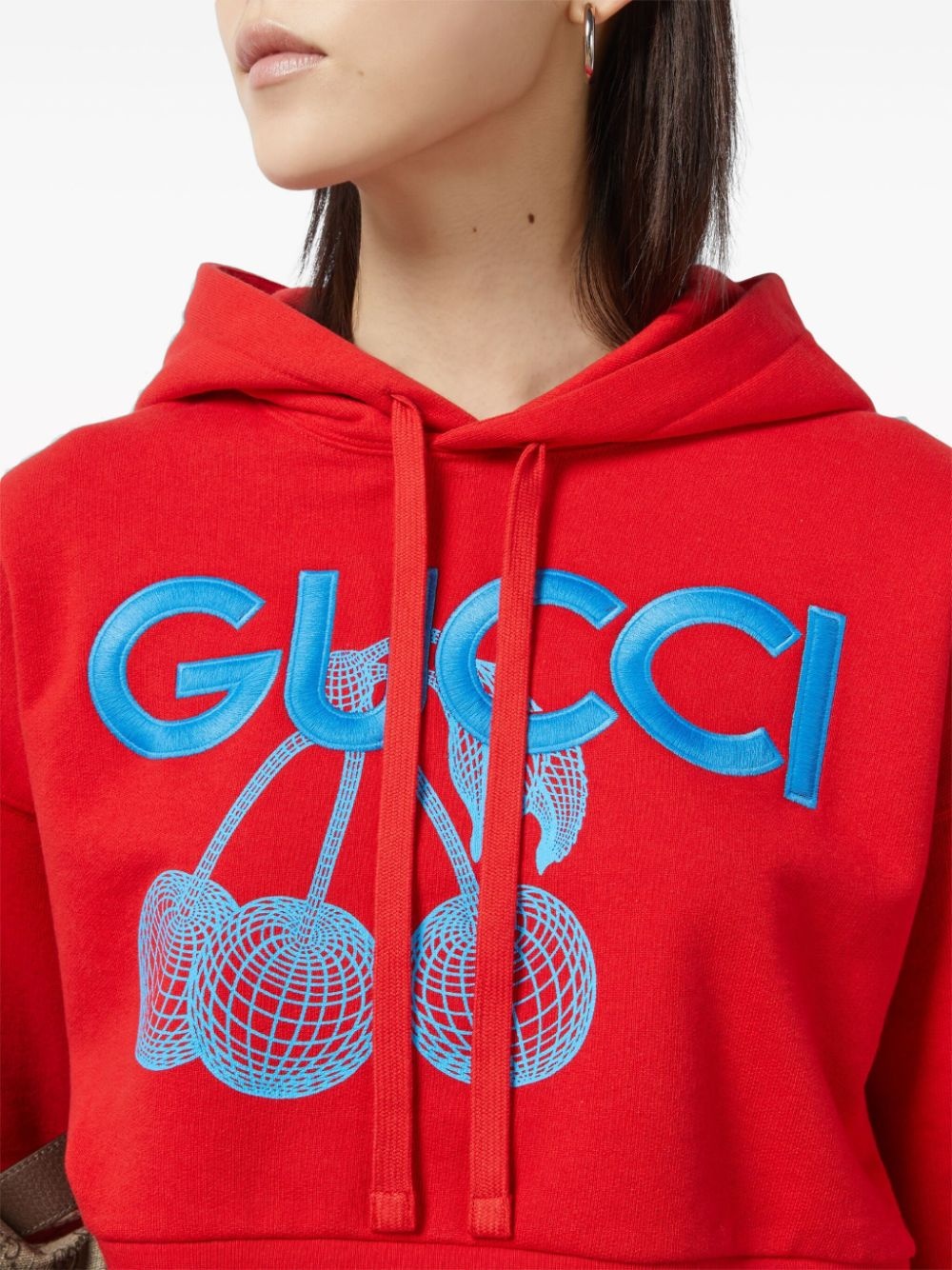 logo-embroidered cotton hoodie - 5