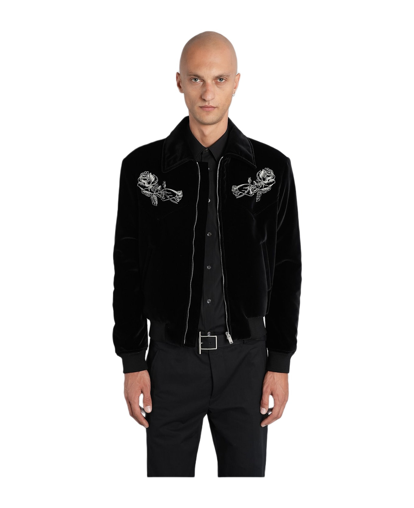 Casual Jacket In Black Cotton - 1