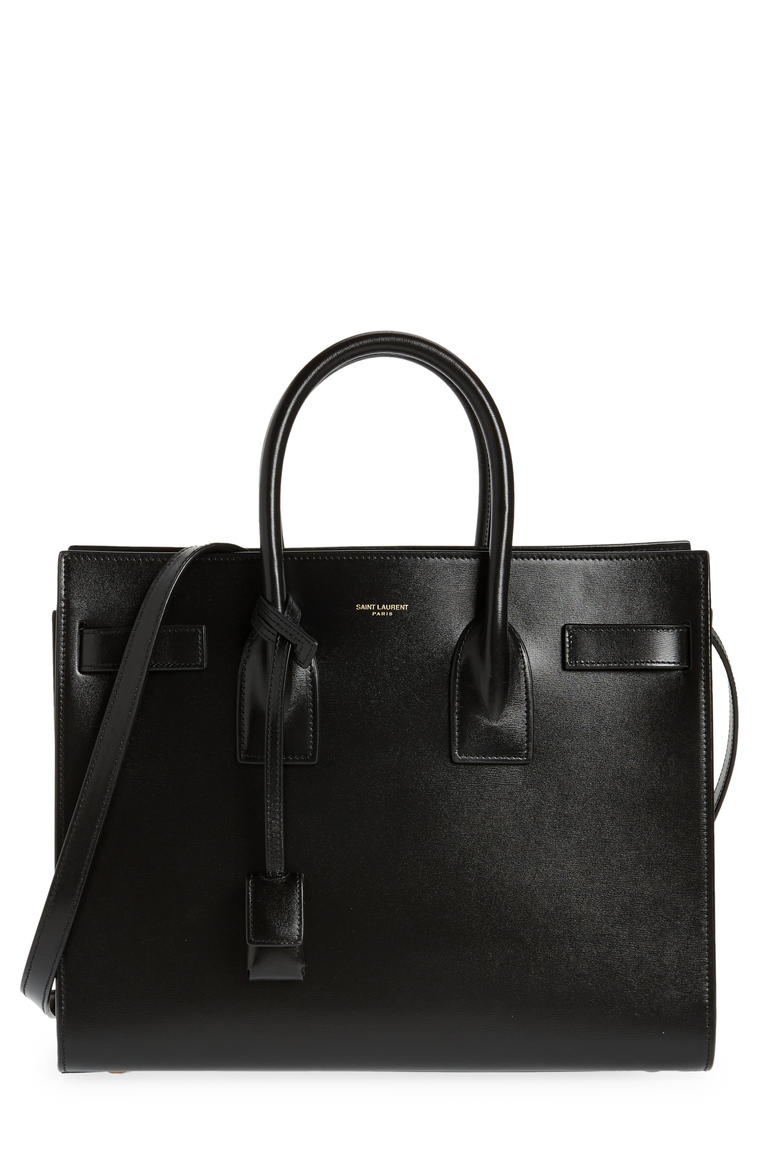 Saint Laurent Small Sac de Jour Leather Tote with Pouch in Nero/Nero at Nordstrom - 1