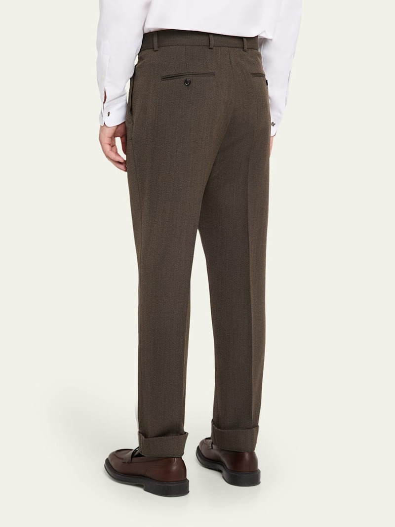 Loro Piana Men's Stafford Wool Twill Pleated Trousers outlook