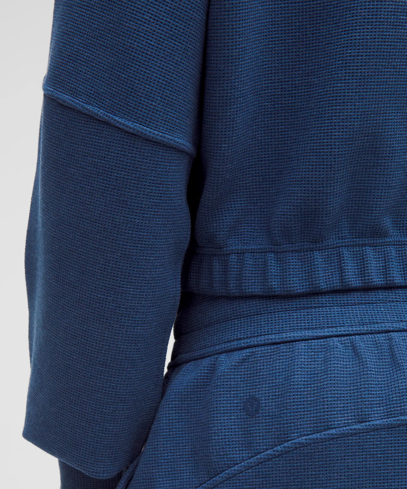 Scuba Cropped Funnel-Neck Half Zip *Waffle 7