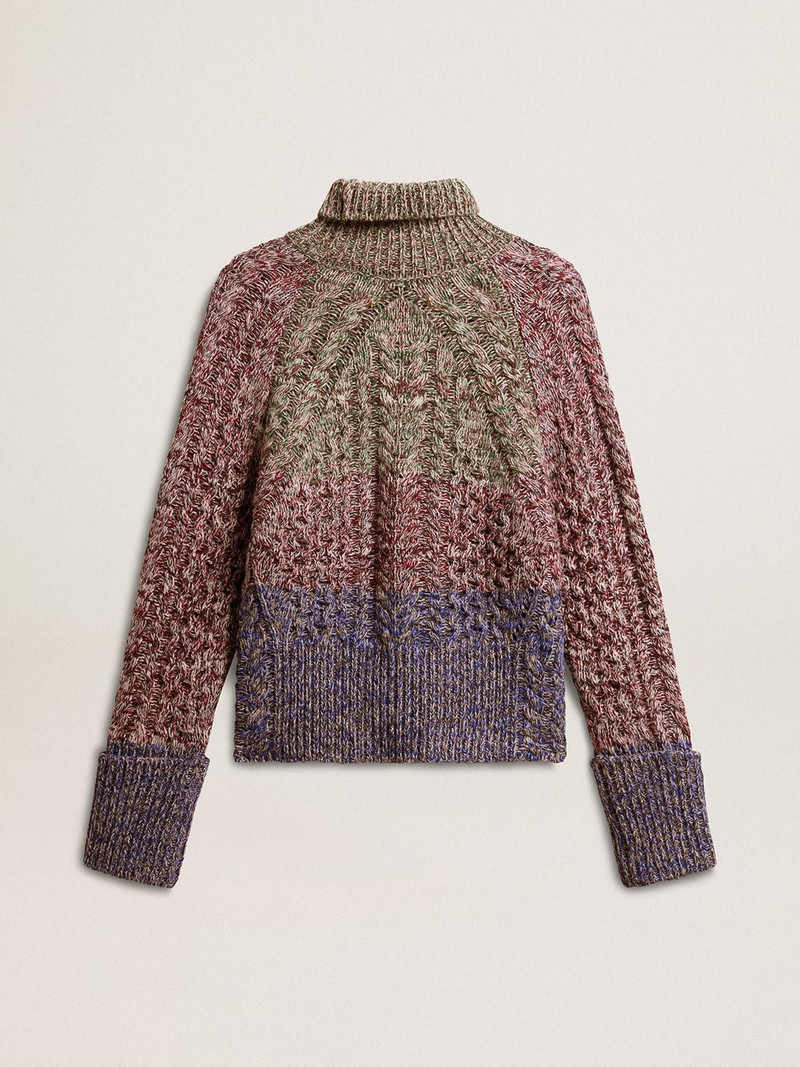 Golden Goose Women's multicolored high neck sweater with mouliné yarn outlook
