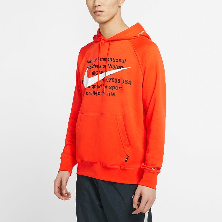 Nike Sportswear Swoosh Large Printing Pullover Orange Red Orangered CJ4864-891 - 4