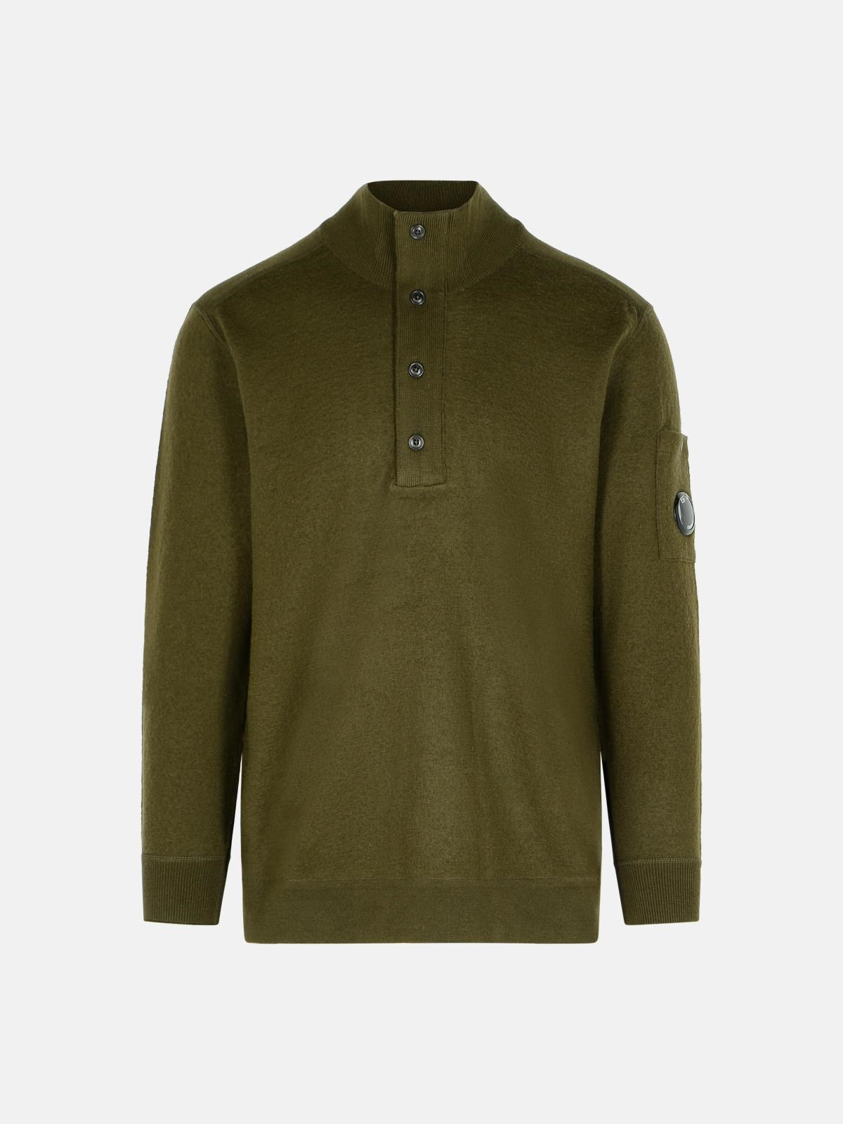 'GRS' GREEN WOOL BLEND SWEATER - 1