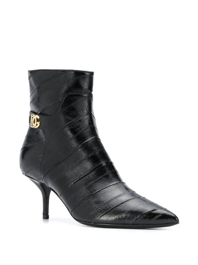 Dolce & Gabbana Cardinale crossed logo ankle boots outlook