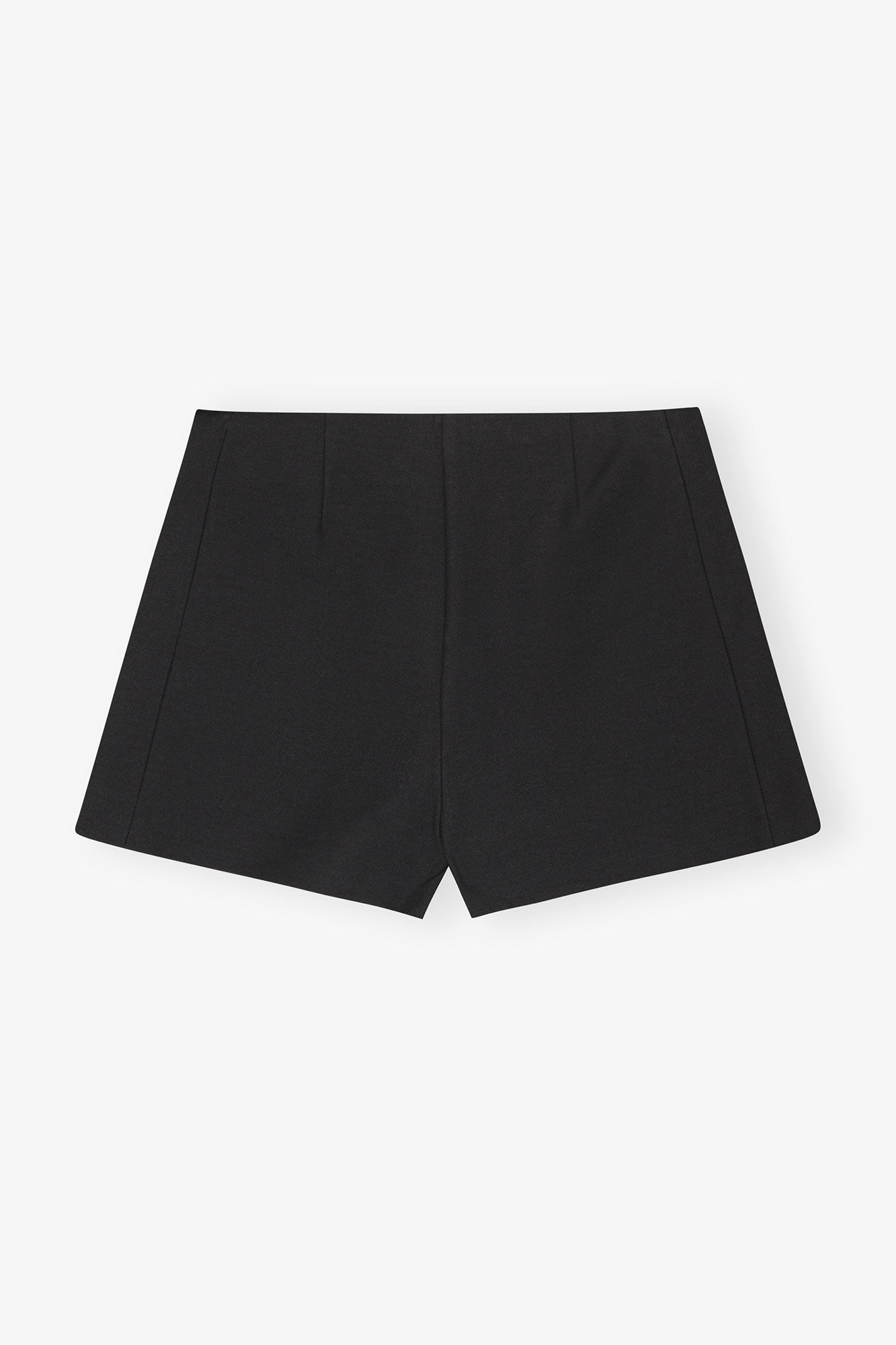 BLACK HEAVY COTTON TAILORING SHORTS - 7