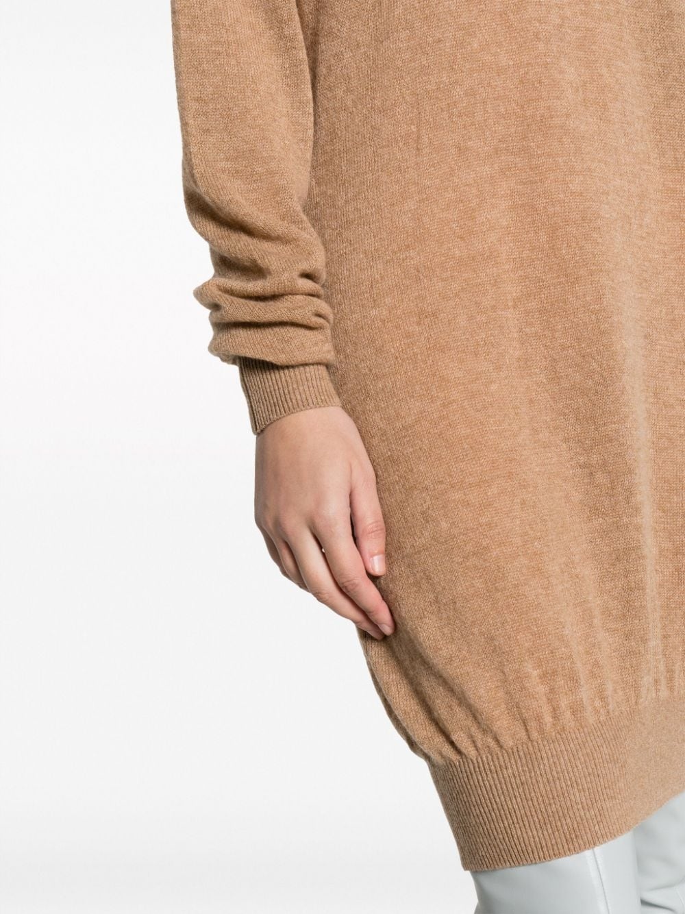fine-knit V-neck jumper - 5
