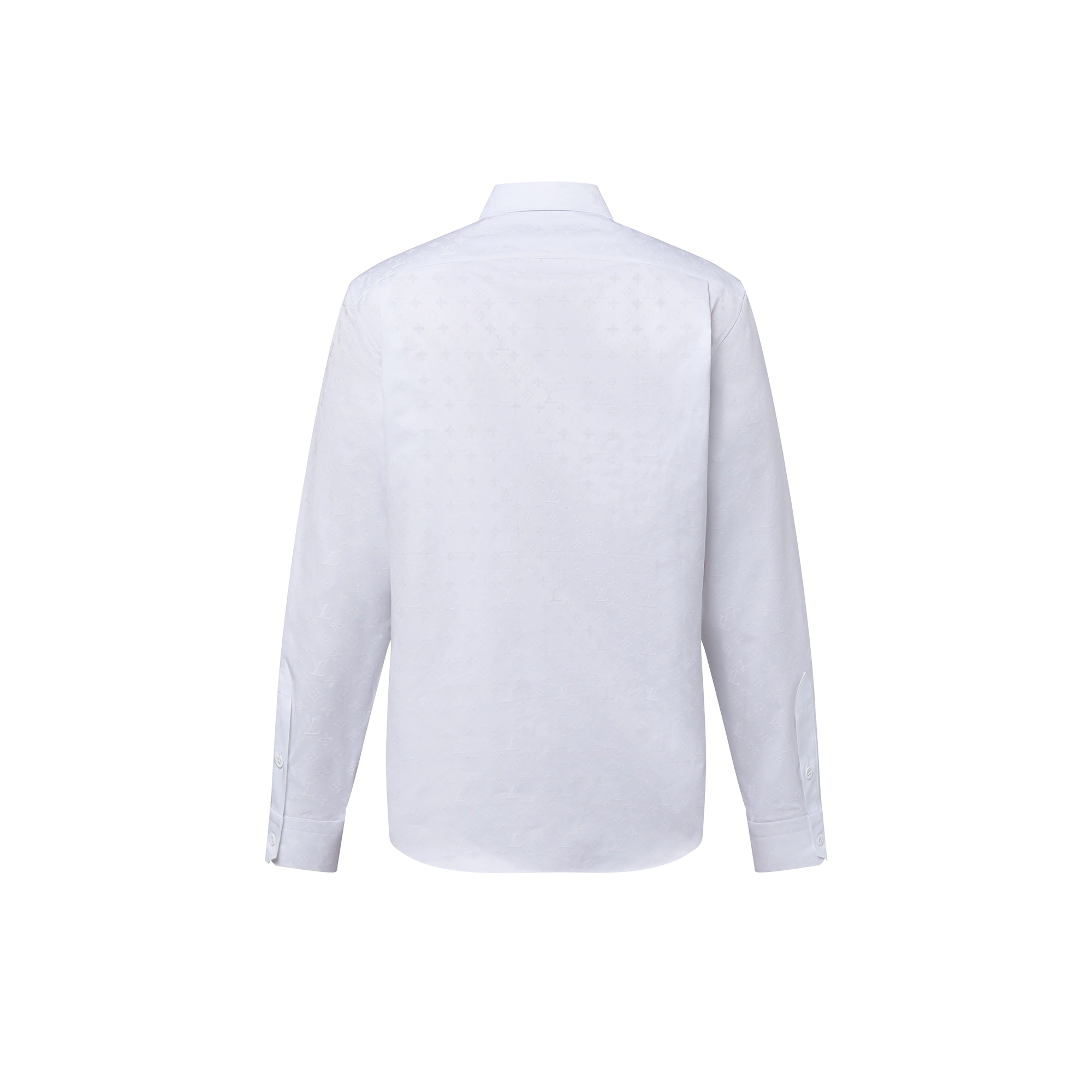 Monogram Long-Sleeved  Cotton Shirt - 4