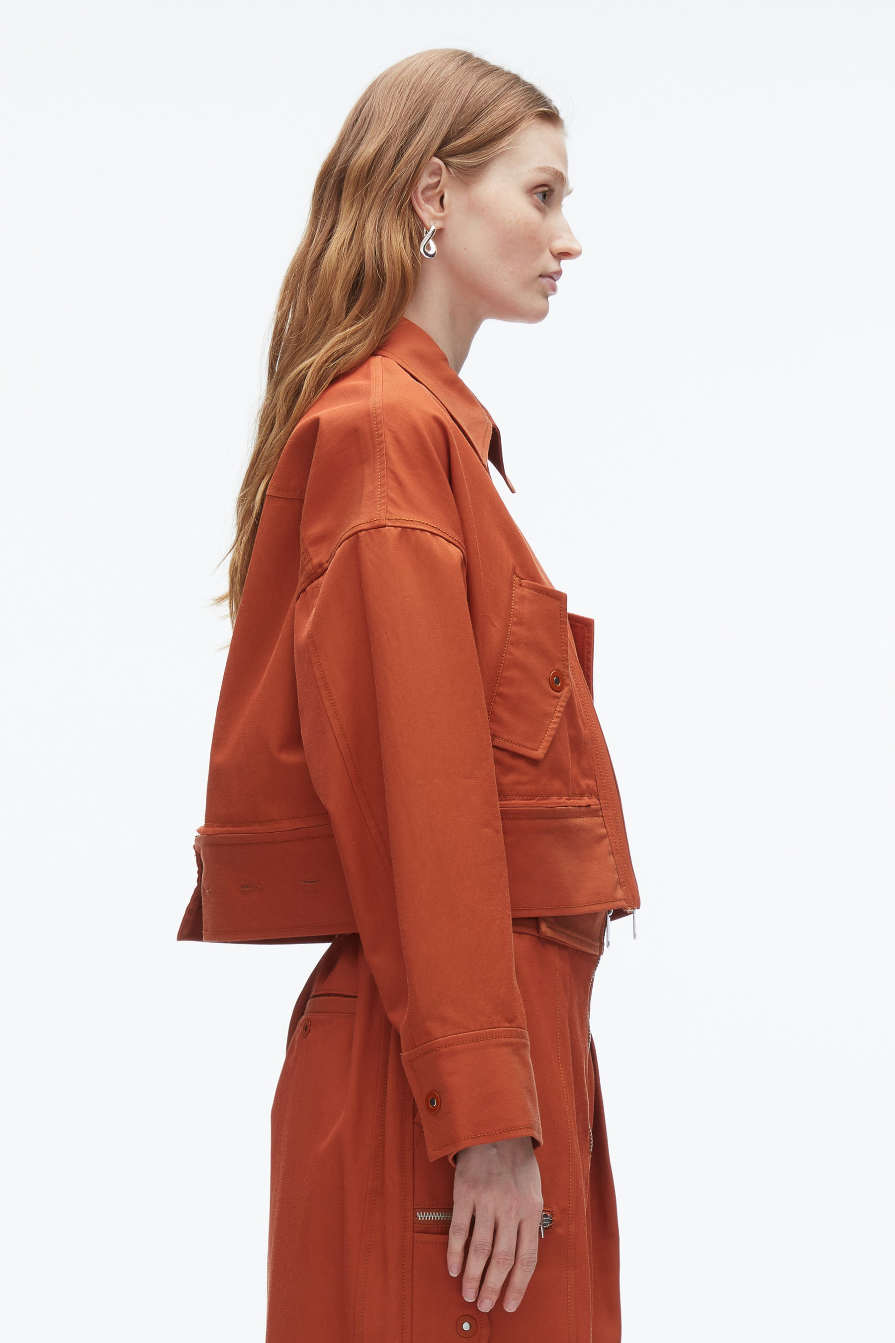 Double Zip Cropped Utility Jacket - 4