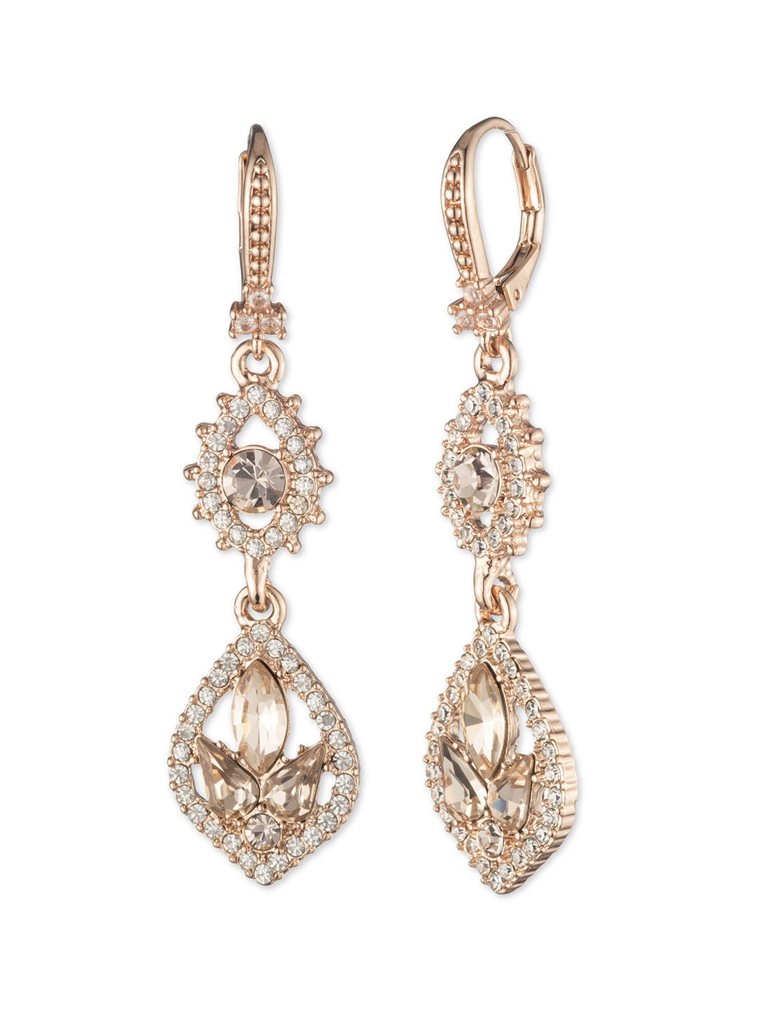 POISED ROSE MIDI DROP EARRING - 1