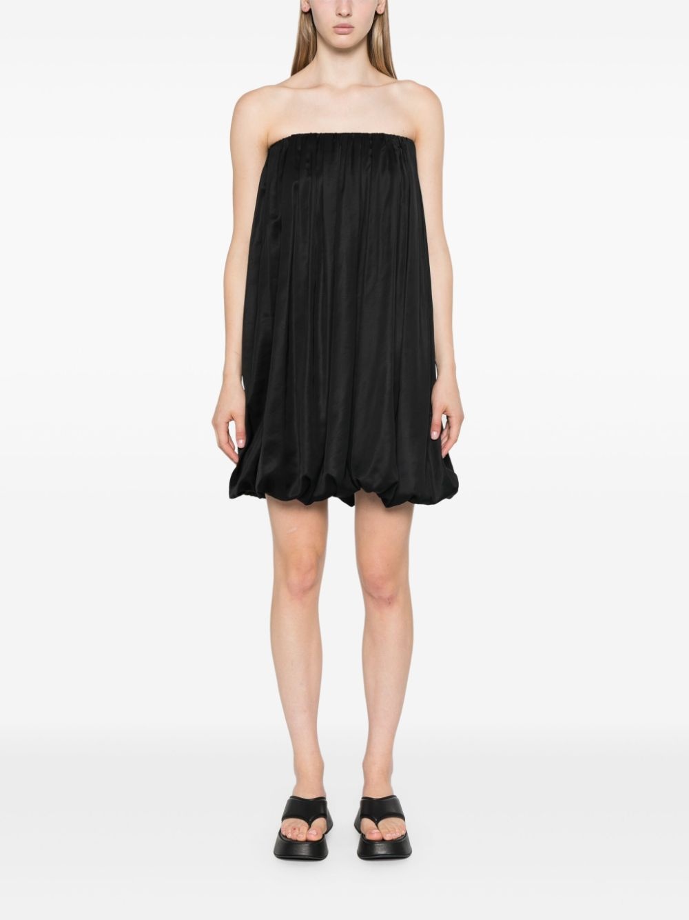 pleat-detailing mini dress - 6