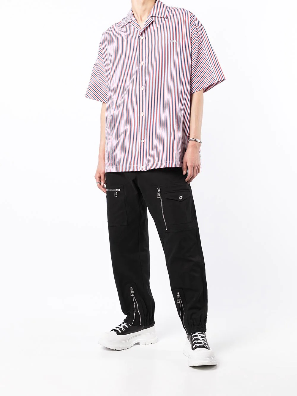 striped short-sleeve shirt - 2