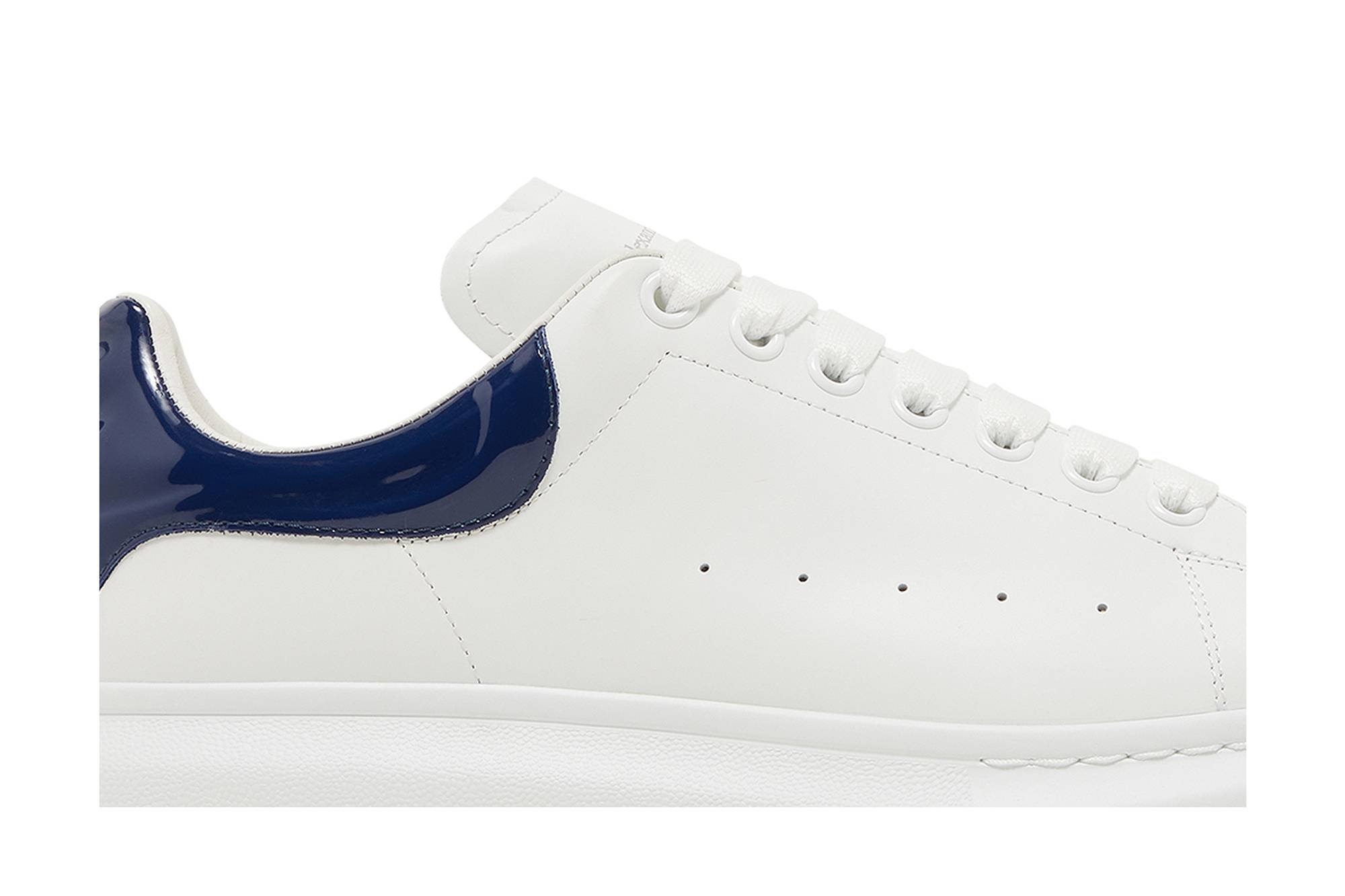 Alexander McQueen Oversized Sneaker 'White Navy Patent' - 2
