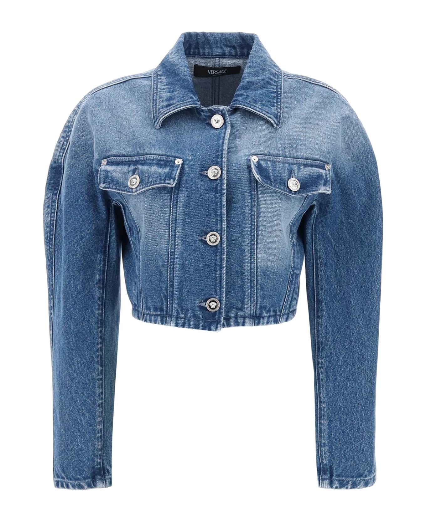 Cropped Denim Jacket - 1