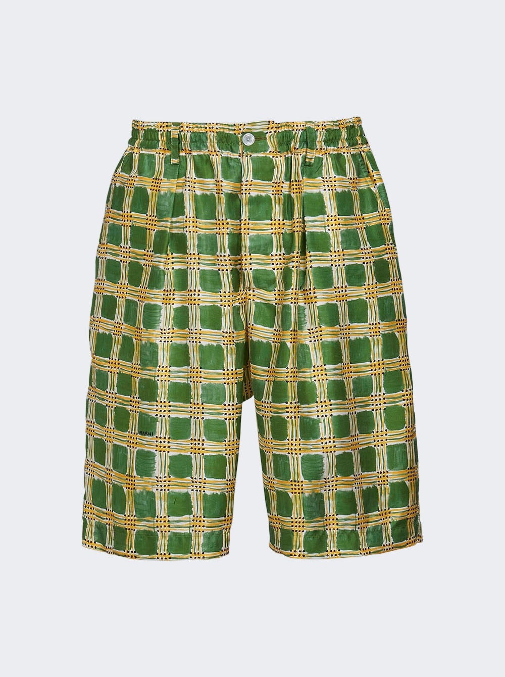 Silk Twill Shorts Primary Green - 1