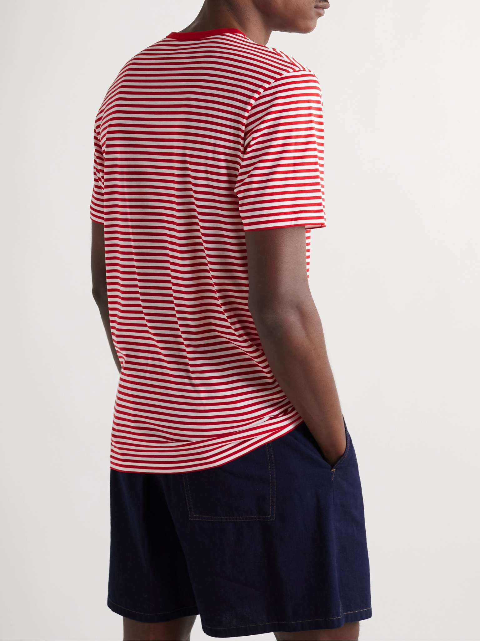 Striped Cotton-Jersey T-Shirt - 4