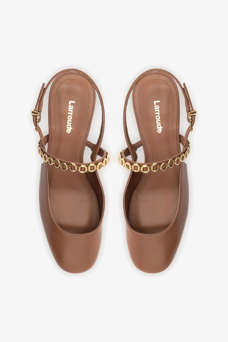 Georgina Milanina Pump In Caramel Leather 4