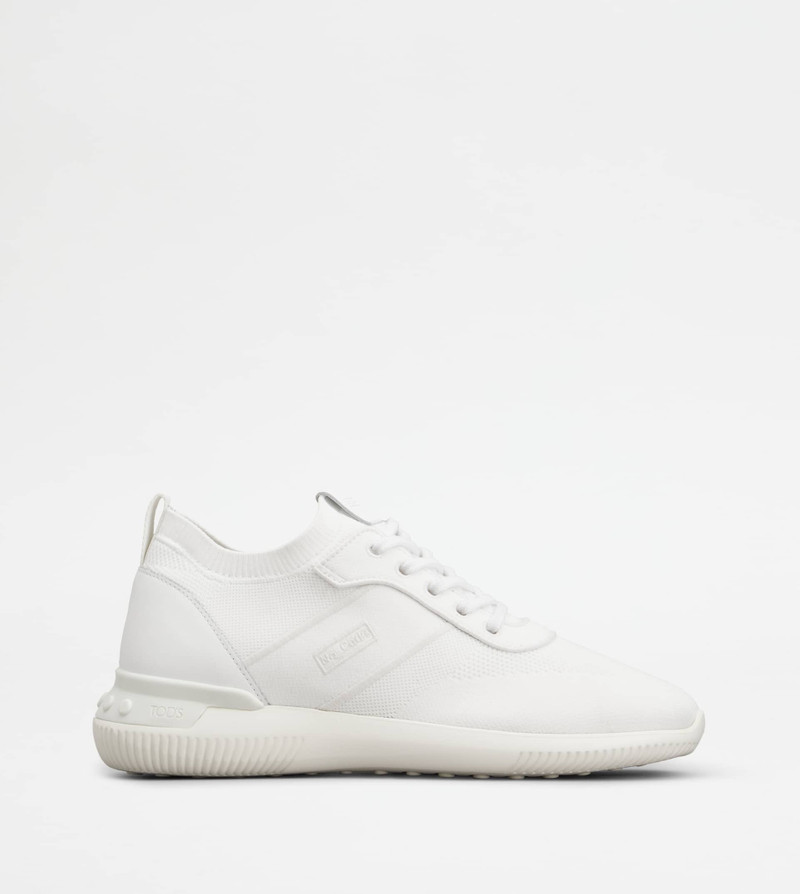 NO_CODE KNIT IN TECHNICAL FABRIC AND LEATHER - WHITE 1