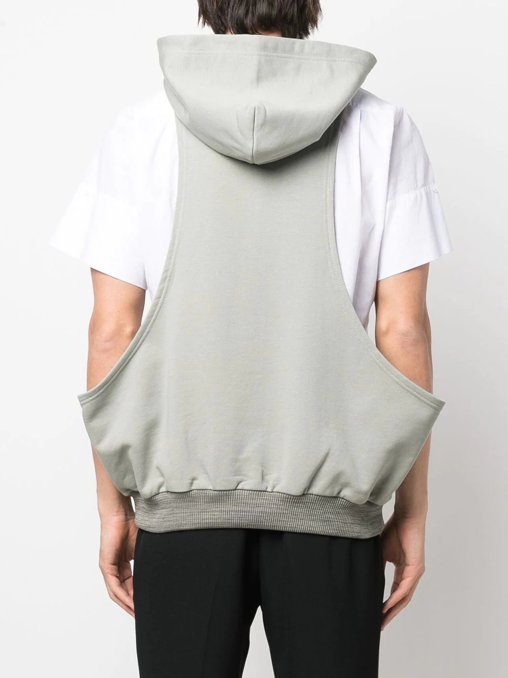 organic-cotton sleeveless hoodie - 4