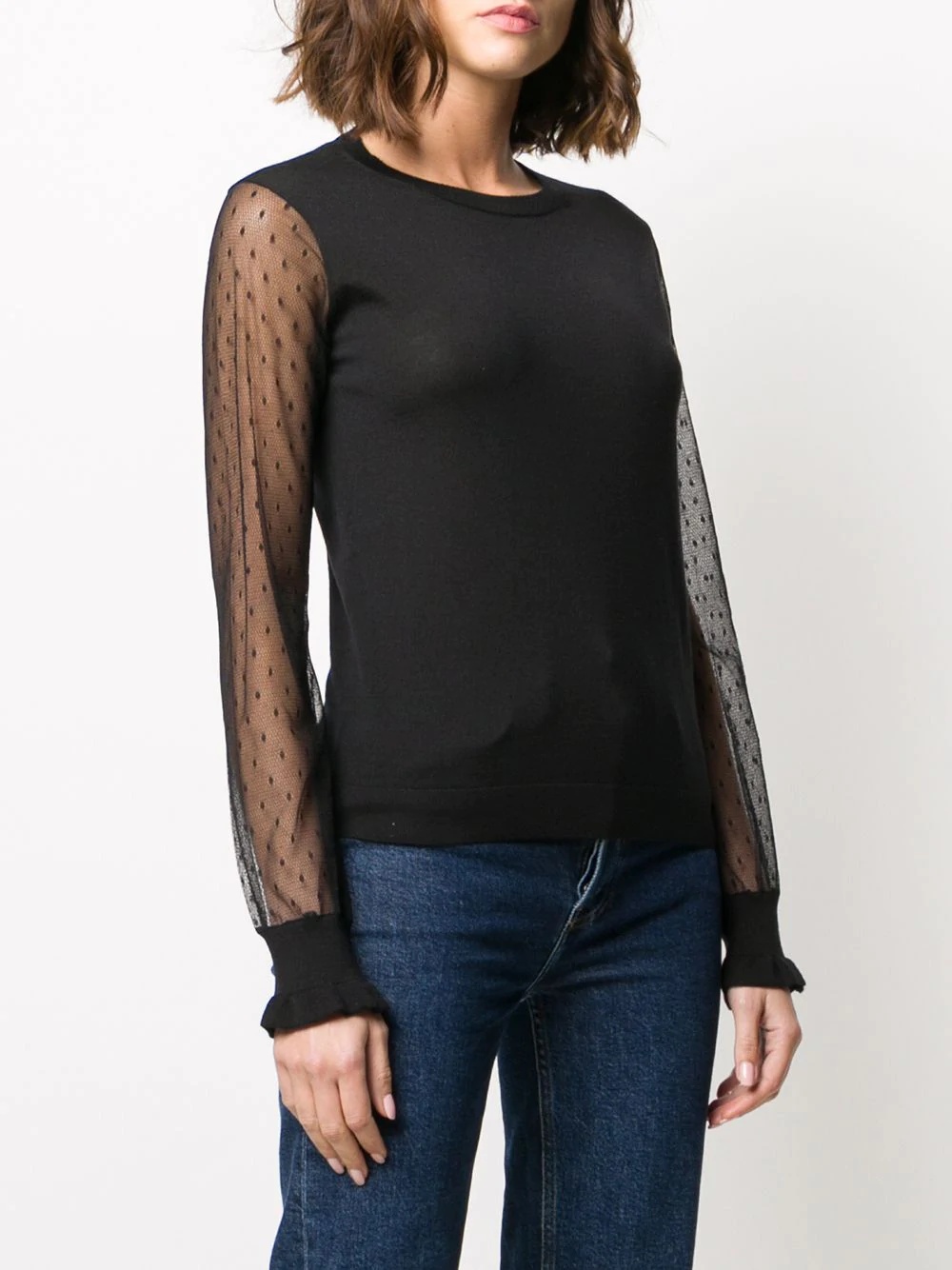 tulle sleeve jumper - 3