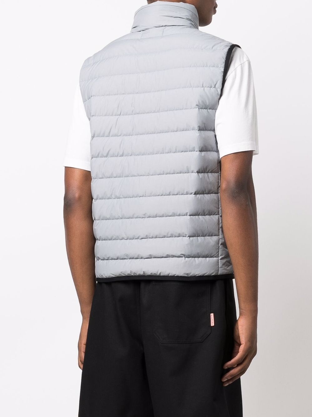 logo patch padded gilet - 4