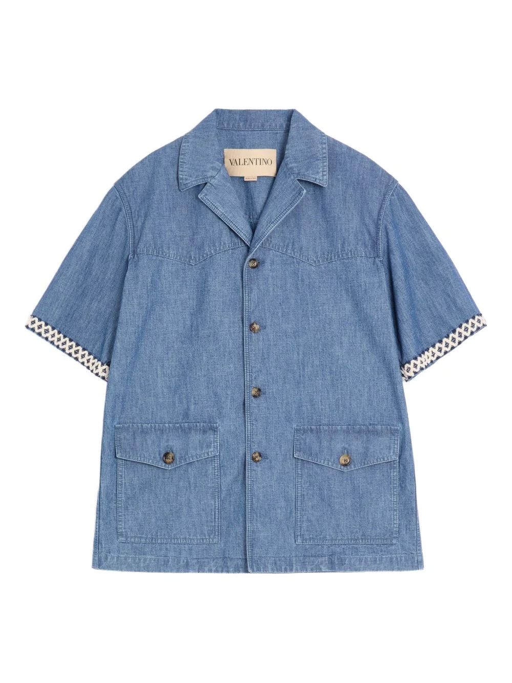 denim bowling shirt - 1