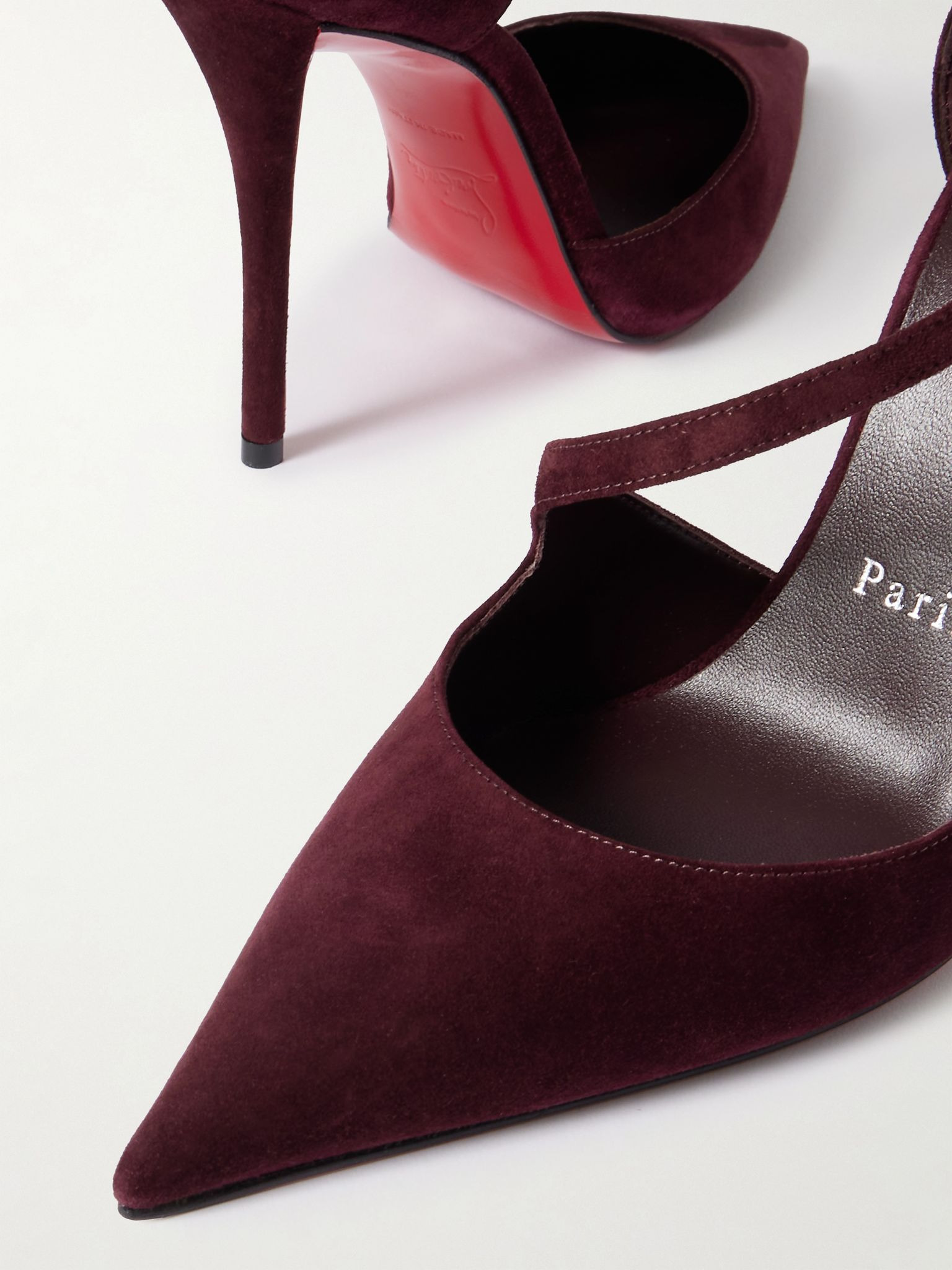 Miss Ziggyta 100 suede pumps Dark purple - 4