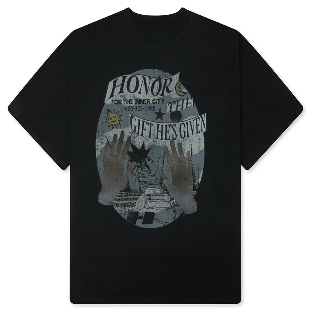 GIFT HE'S GIVEN S/S TEE - BLACK - 1