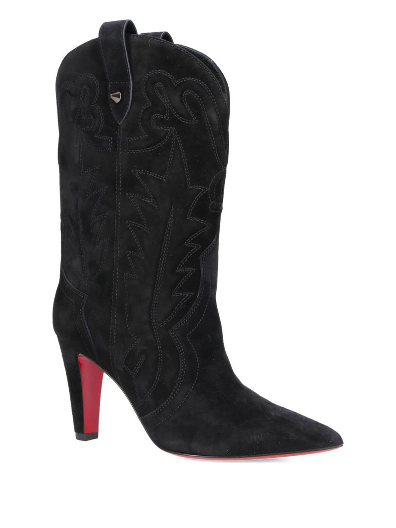 Christian Louboutin 85mm suede high-heel boots outlook