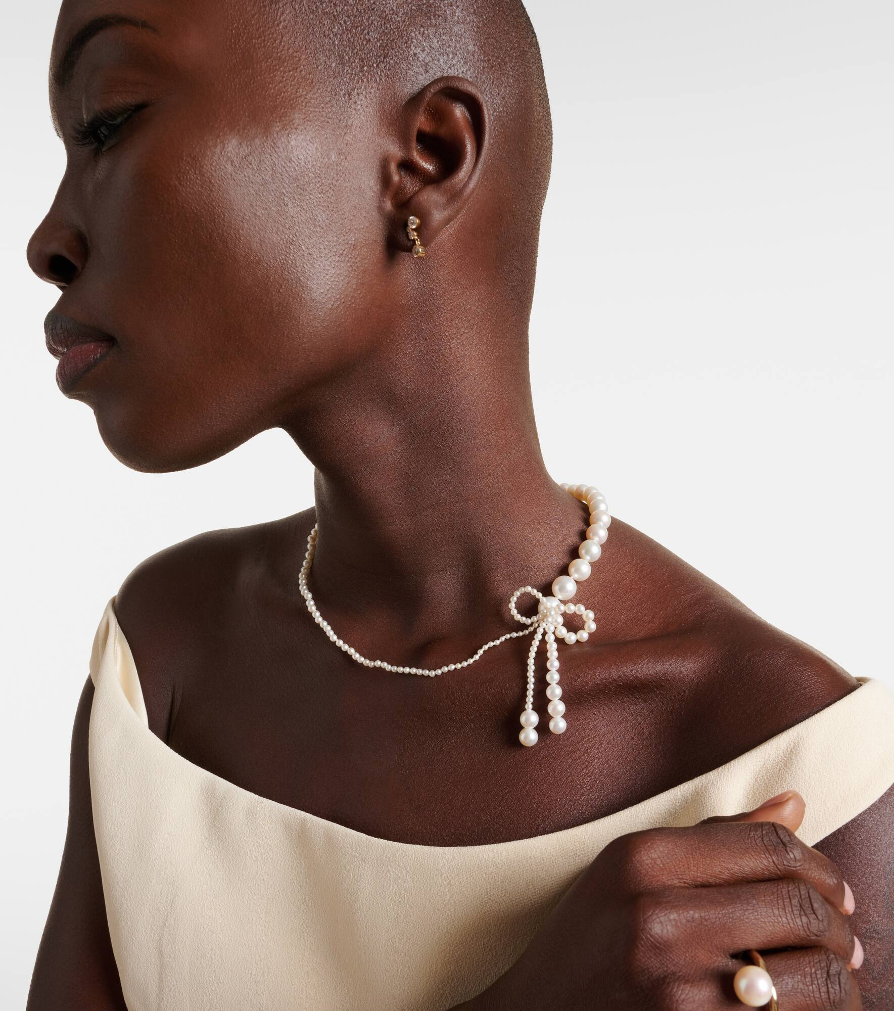 Peggy Rosette pearl necklace - 2