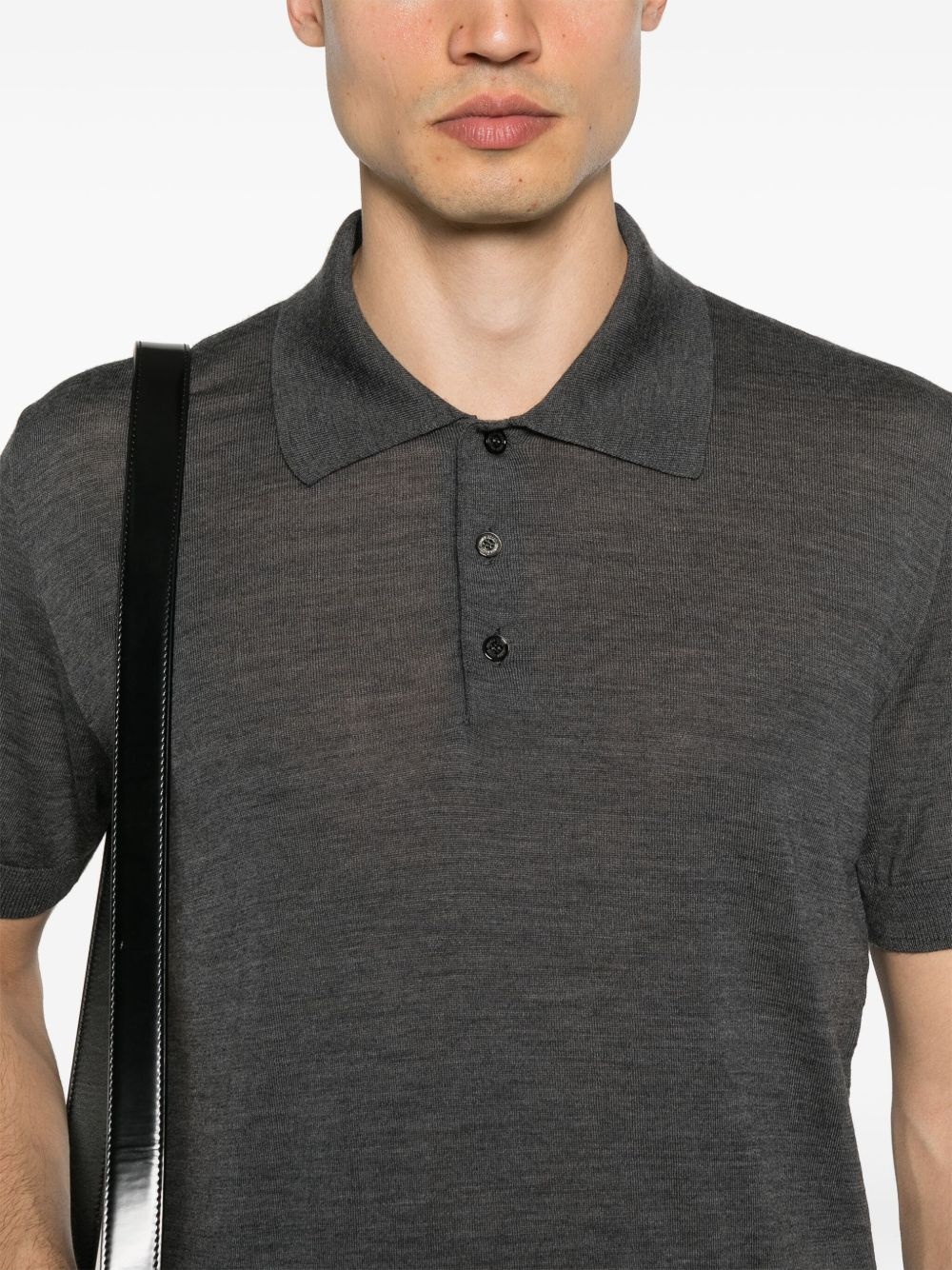 fine-knit polo shirt - 4