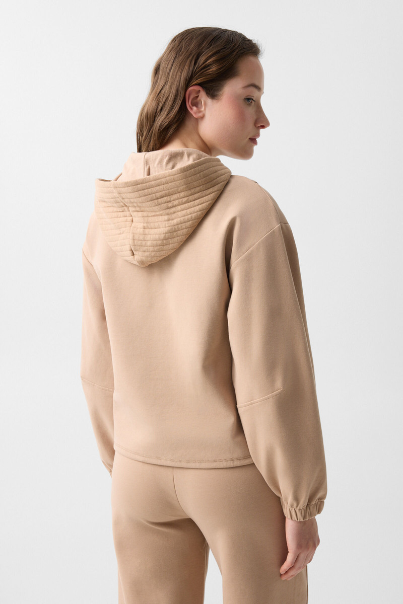 Alia sweat hoodie in Camel 3