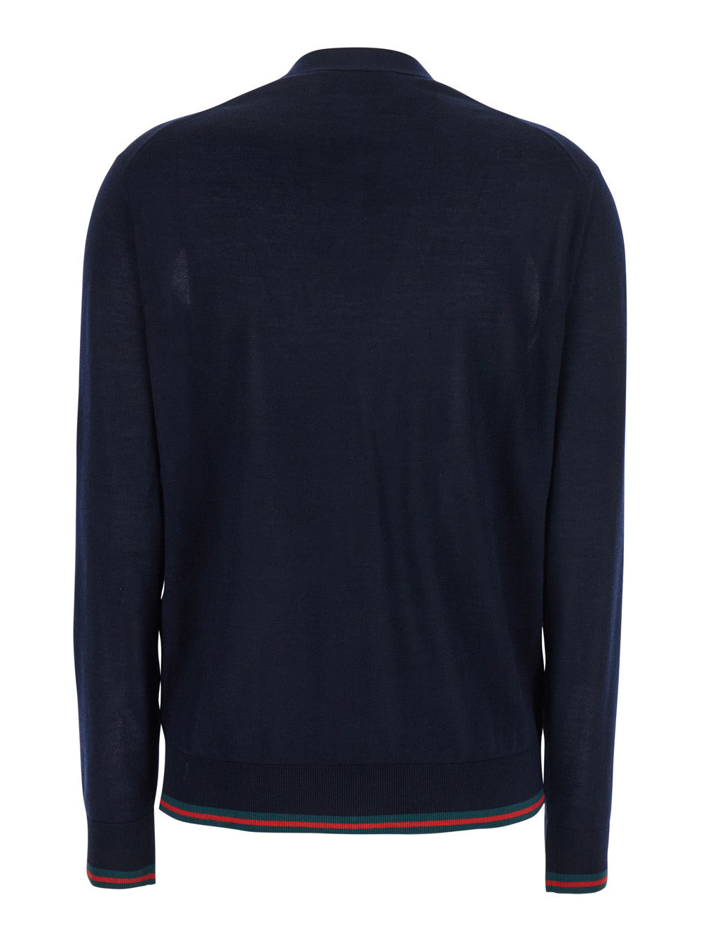 Gucci Women Blue Cardigan With Web Detail On The Edges In Cashmere And Silk Blend Woman - 2
