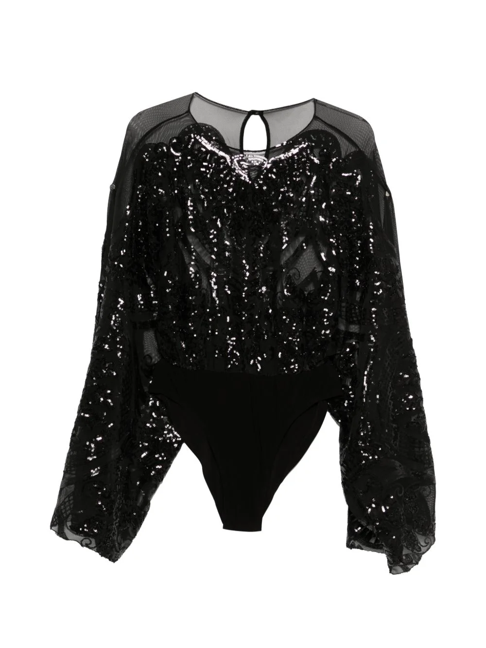 sequin-embellished bodysuit - 1