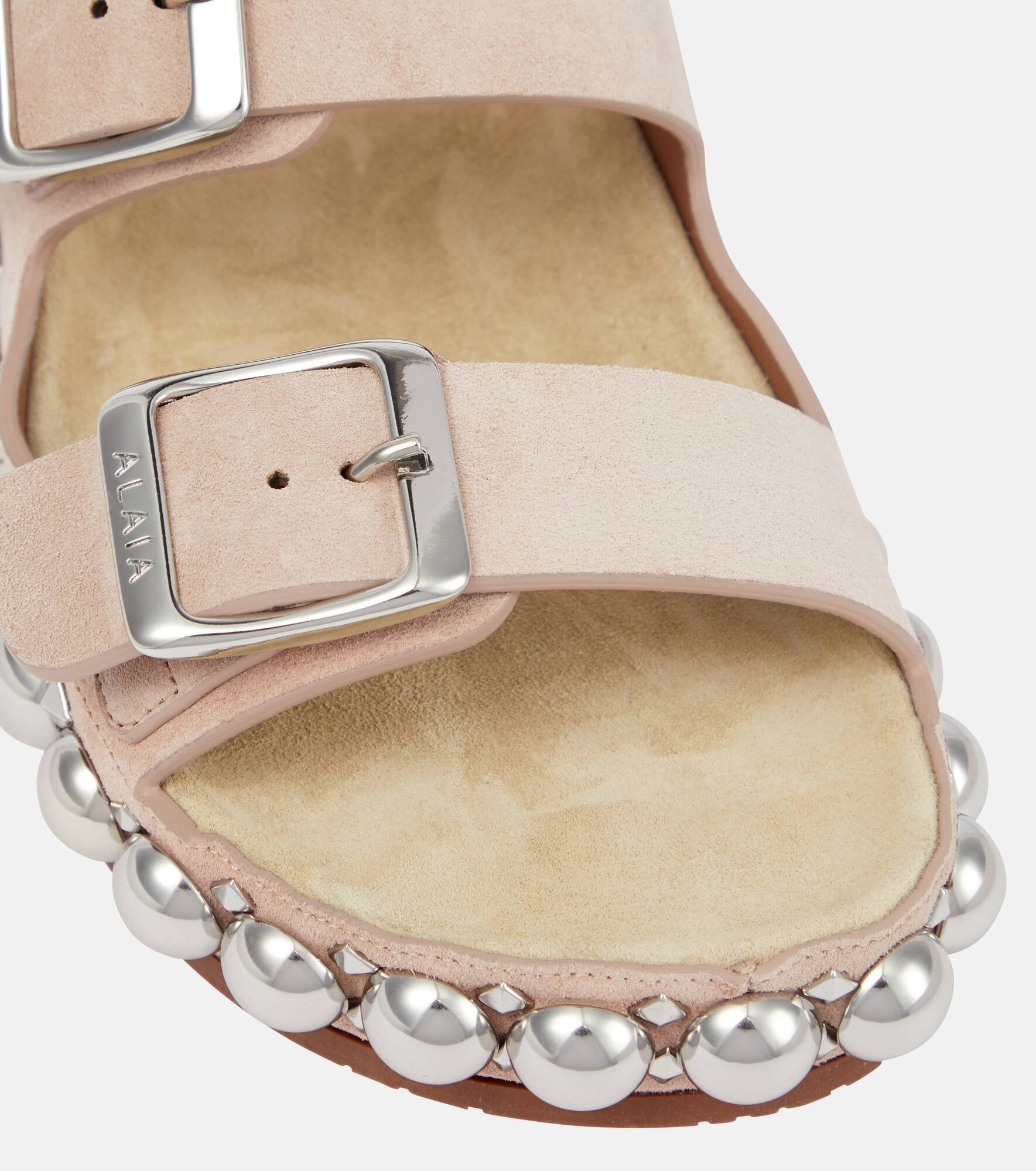 Bombe embellished suede slides - 6