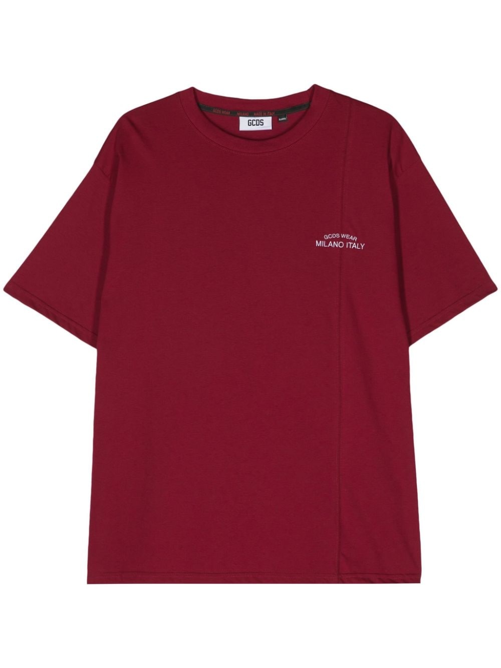 GCDS embroidered-logo cotton T-shirt | REVERSIBLE
