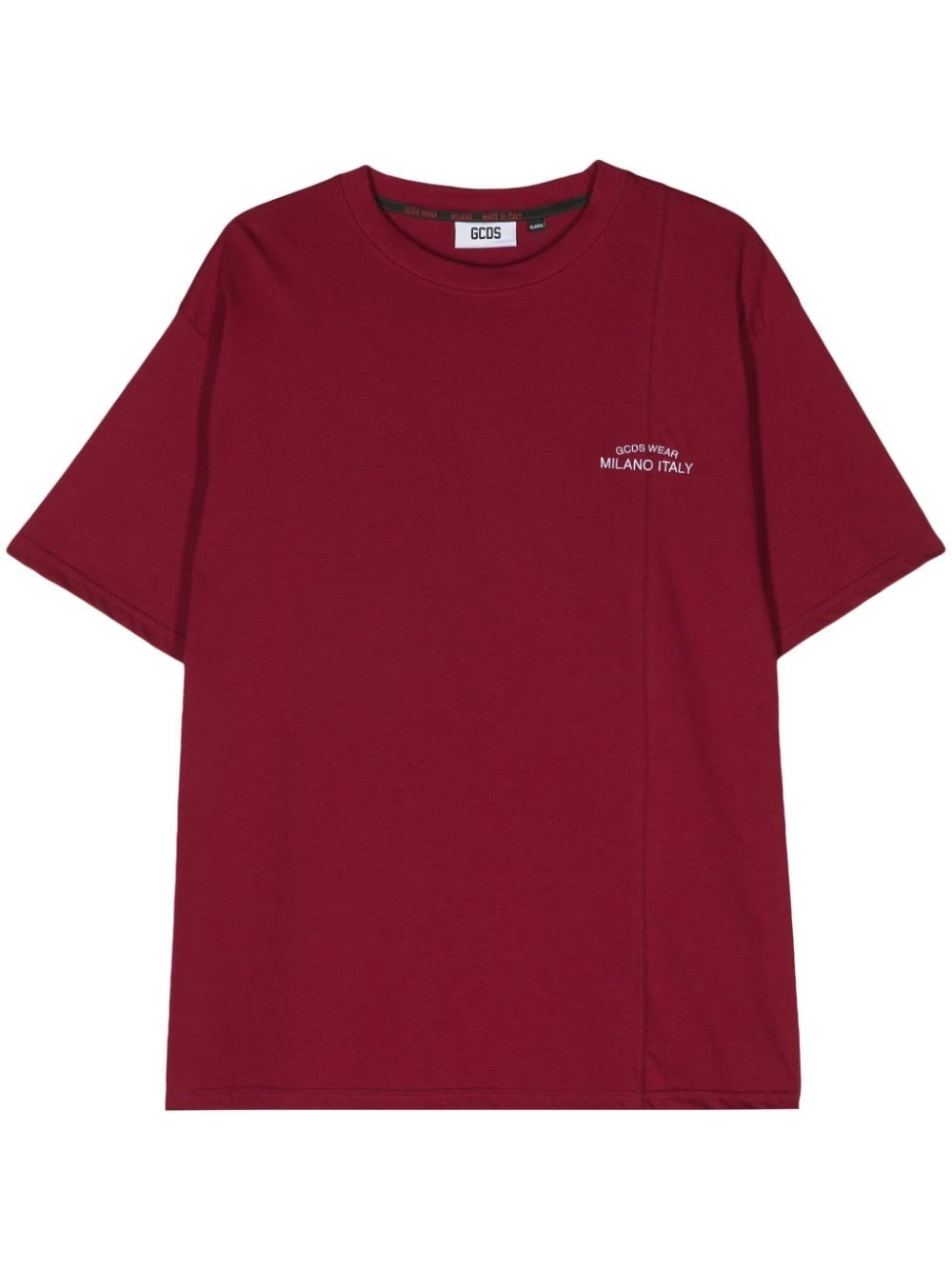 embroidered-logo cotton T-shirt - 1